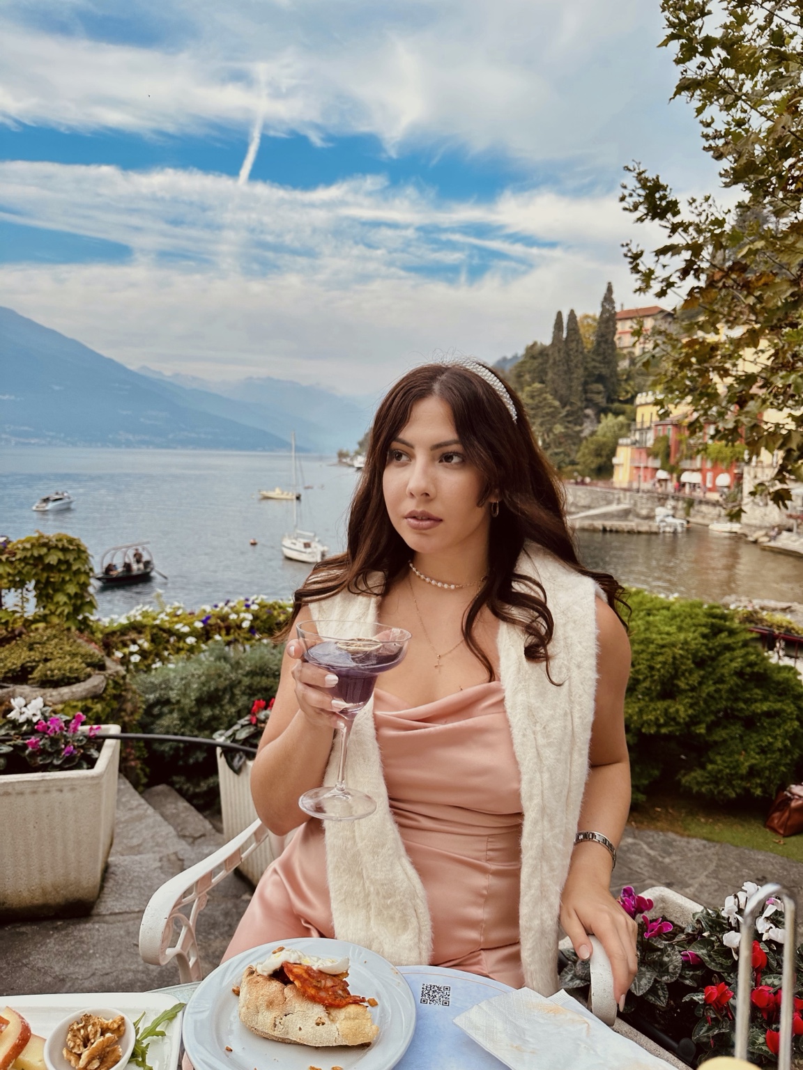 Laura Lorenzo overlooking Lake Como, Italy